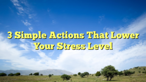 Read more about the article 3 Simple Actions That Lower Your Stress Level