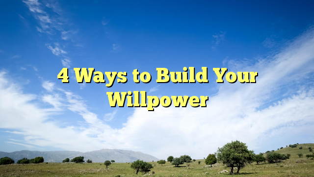 Read more about the article 4 Ways to Build Your Willpower