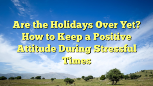 Read more about the article Are the Holidays Over Yet? How to Keep a Positive Attitude During Stressful Times