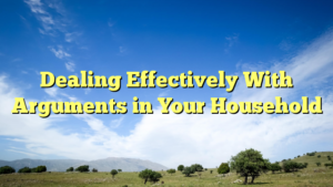 Read more about the article Dealing Effectively With Arguments in Your Household