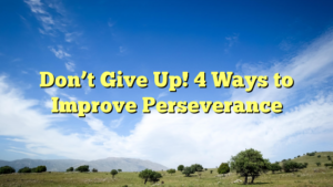 Read more about the article Don’t Give Up! 4 Ways to Improve Perseverance