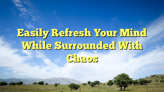 Read more about the article Easily Refresh Your Mind While Surrounded With Chaos