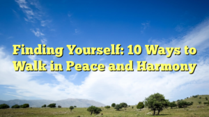 Read more about the article Finding Yourself: 10 Ways to Walk in Peace and Harmony