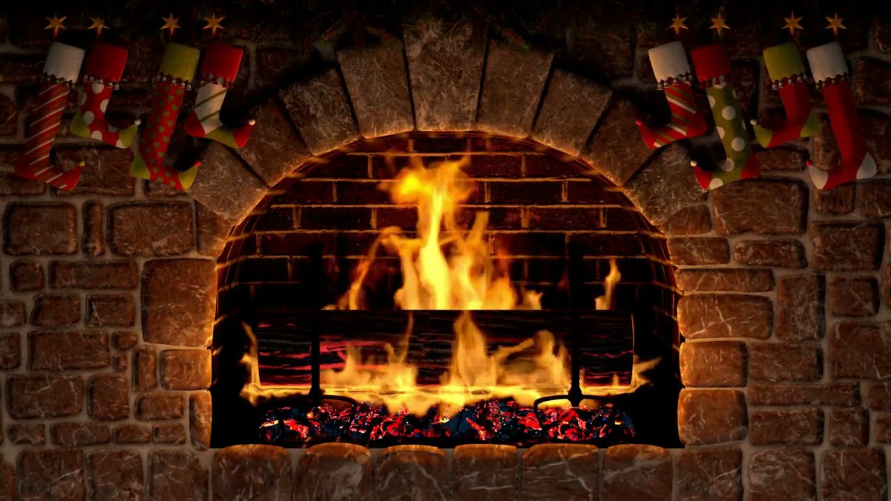 Read more about the article Christmas Fireplace Scene With Stockings & Crackling Fire Sound | 10 Hours