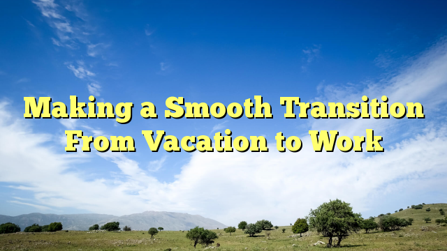 Read more about the article Making a Smooth Transition From Vacation to Work
