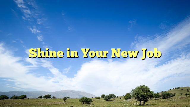 Read more about the article Shine in Your New Job